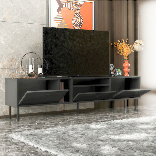 Έπιπλο TV Επιδαπέδιο Γκρι 180x30x45εκ. Έπιπλο TV Επιδαπέδιο Γκρι 180x30x45εκ.