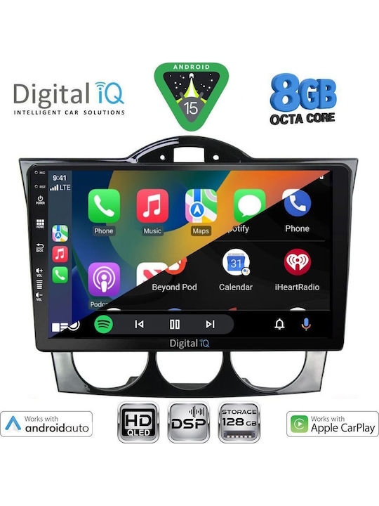 Digital IQ Car Audio System for Mazda RX-8 2001-2008 (Bluetooth/USB/WiFi/GPS/Apple CarPlay/Android Auto) with 9" Touch Screen