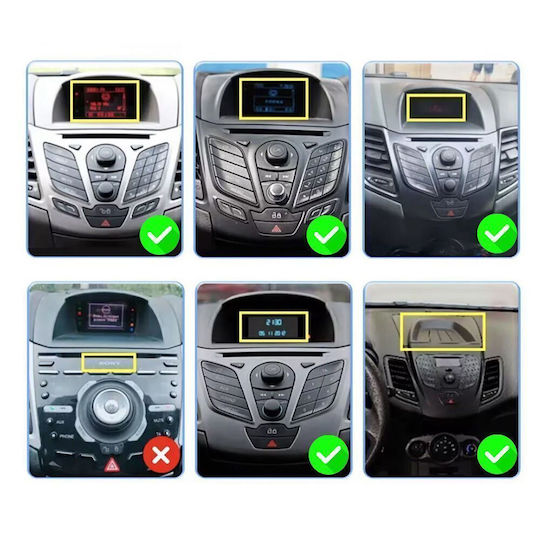 Carmedia Автомобилна Аудио Система за Ford Fiesta 2008-2018 (Bluetooth/USB/Wi-Fi/GPS/Apple CarPlay/Android Auto) с Touch Screen 9"