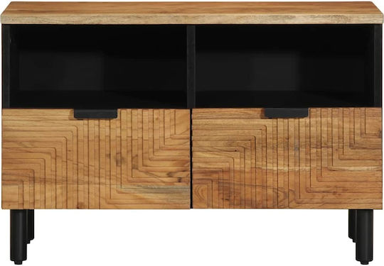 TV Stand Metal & Solid Acacia Wood L70xW33xH46cm