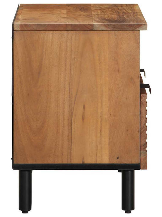 TV Stand Metal & Solid Acacia Wood L70xW33xH46cm