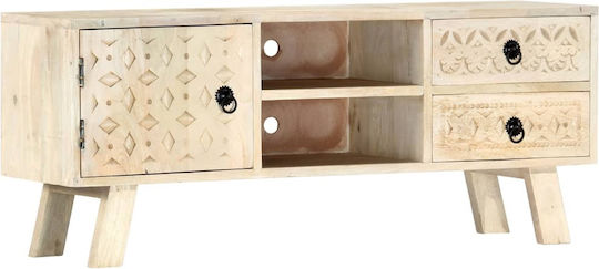 Шкаф За Телевизор От Масивно Дърво Манго 110x30x44см