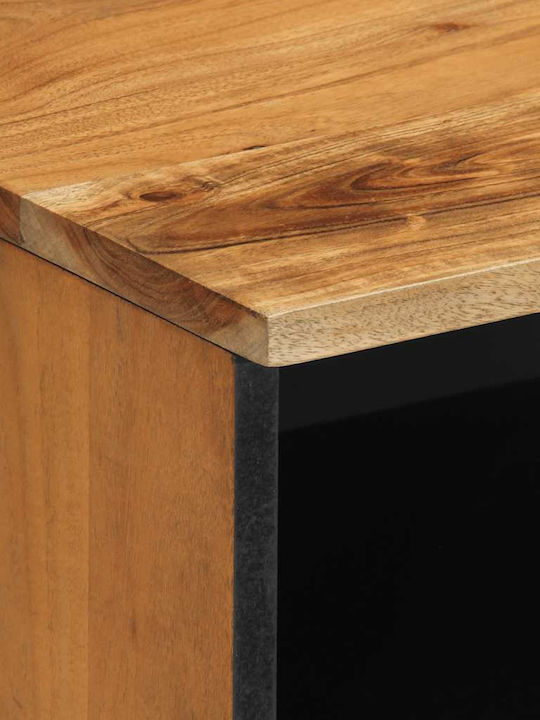 TV Stand Metal & Solid Acacia Wood L70xW33xH46cm