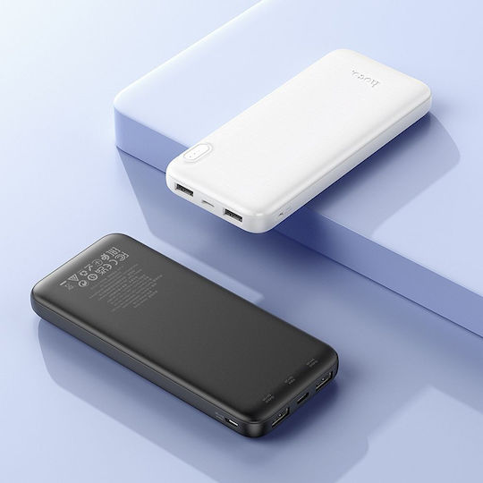 Hoco J128 Power Bank 10000mAh 10W with 2 USB-A Output Ports White