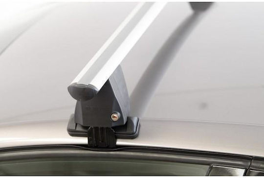 Menabo Aluminum Roof Bars Delta L Silver 141 Cm Roof Rack Set Silver Color Protective End Caps Simple Roof-2 Pieces 12530/mb 12530/mb