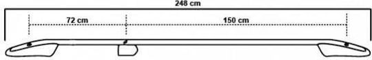 Omtec 248cm. (with Roof Rack Legs) Black