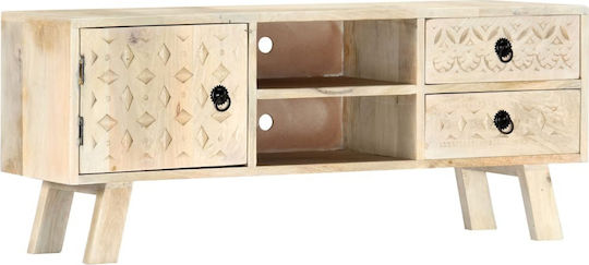 Шкаф За Телевизор От Масивно Дърво Манго 110x30x44см