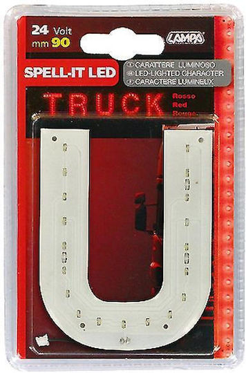 Lampa Spell-It Led 24V/90mm Red U LED-Autobeschriftung 24V Rot