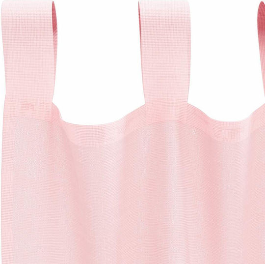 vidaXL Комплект Пердета И Завеси С Презрамки Voile Светлорозови 140x225см