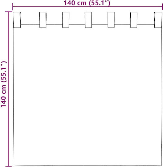 vidaXL Set Window Curtains with Tab Top Voile Blue Royal 140x140cm