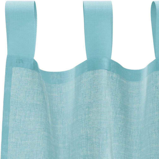 vidaXL Set Curtains Window With Tab Tops Turquoise 140x175cm