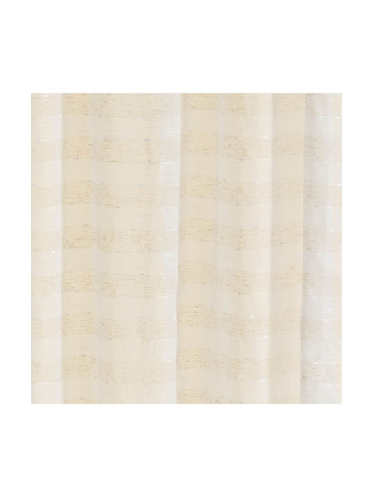 Premier Κουρτίνα με Τρέσα Rafaela Beige 140x270εκ.