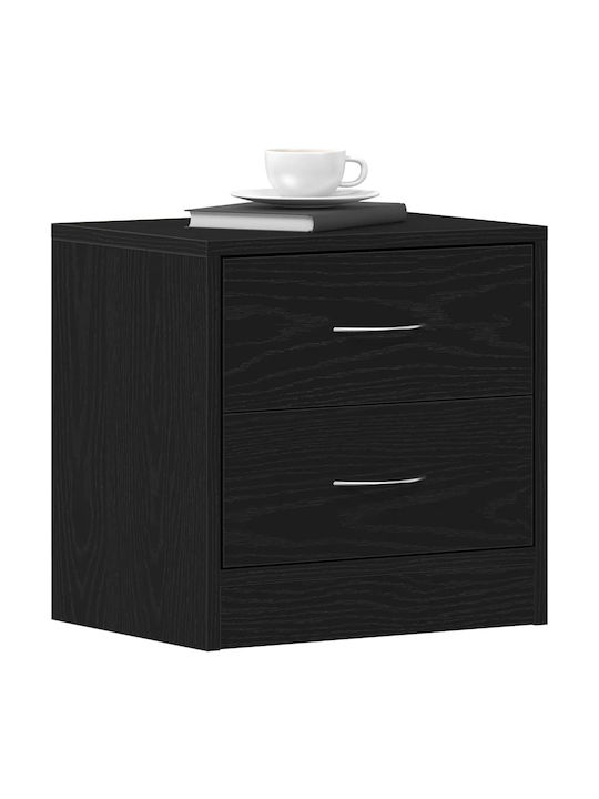 Wooden Black Bedside Tables 2 Pieces 40x30x40cm