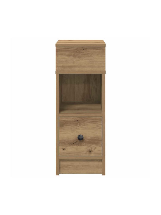 Wooden Brown Bedside Table 25x31x66cm