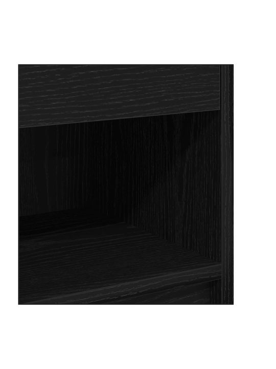 Κομοδίνο Ξύλινο Μαύρο 39x28x41cm