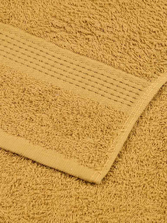 vidaXL Face Towel Gold 4 Pieces