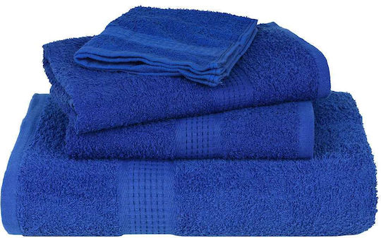 vidaXL Bath Towel Set 4pcs 30x50cm Blue Weight 360gsm