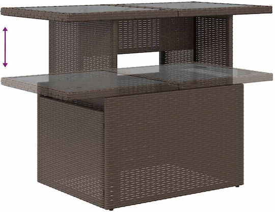 Garten- und Outdoor-Möbelsets 7 Stück Braune mit Kissen