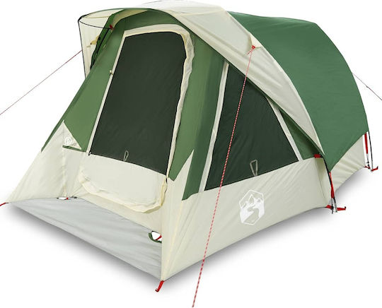 vidaXL Camping Tent Pop Up Green For 6 People