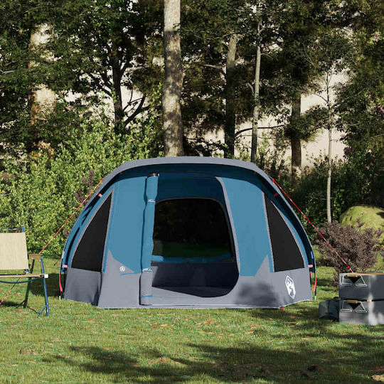 vidaXL Σκηνή Camping Pop Up Μπλε για 4 Άτομα
