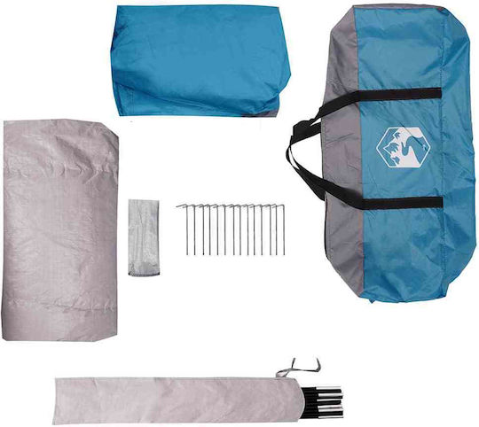 vidaXL Σκηνή Camping Pop Up Μπλε για 4 Άτομα