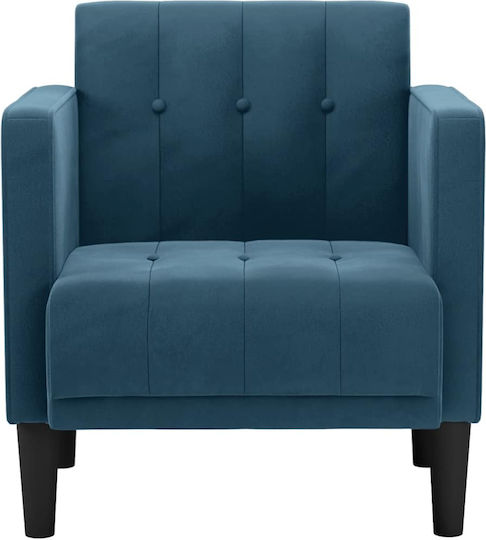Sessel Aus Samt Blau 70.5x67x74.5cm