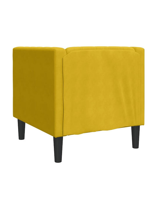 Sessel Aus Samt Gelb 71x74.5x70.5cm