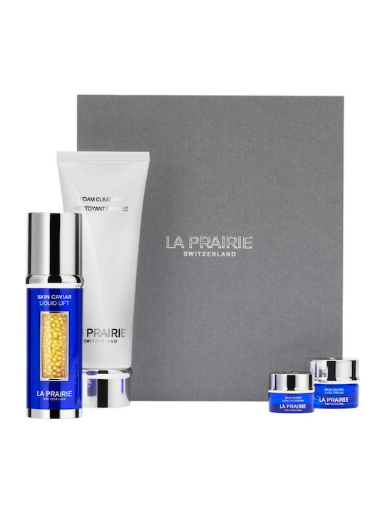 Caviar Essential Hautpflege-Set für Feuchtigkeitsspendende Gesichtsreinigung und Festigung 4 Stück