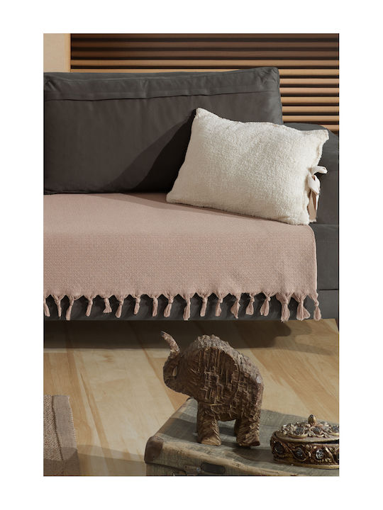 SteweHome Knitted Armchair Throw 115x201cm Brown