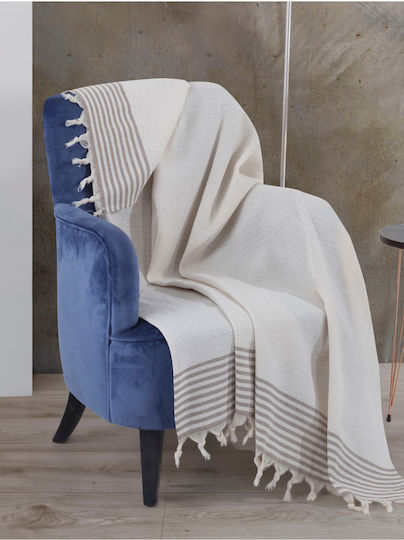 SteweHome Armchair Throw 150x180cm Ecru