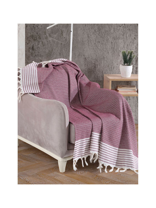 SteweHome Armchair Throw 150x180cm Purple