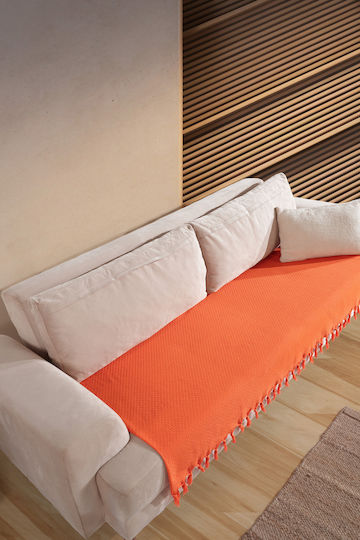 SteweHome Armchair Throw P115xL201cm Orange SteweHome Armchair Throw P115xL201cm Orange