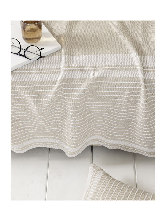 Nima Roven Armchair Throw Chenille 180x180cm Beige