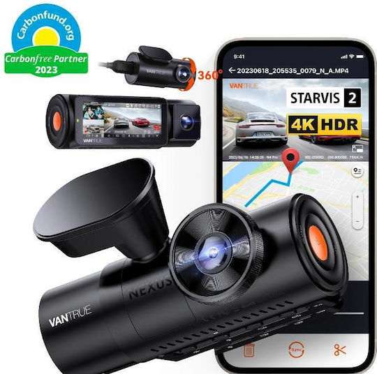 Vantrue N4 Κάμερα DVR Αυτοκινήτου 4K Wi-Fi, GPS