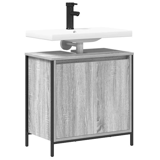 vidaXL Bathroom Vanity Unit Without Sink M60xD34.5xH60cm Gray