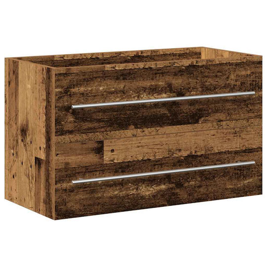 vidaXL Πάγκος χωρίς Νιπτήρα Μ80xΒ38.5xΥ48cm Old Wood vidaXL Πάγκος χωρίς Νιπτήρα Μ80xΒ38.5xΥ48cm Old Wood
