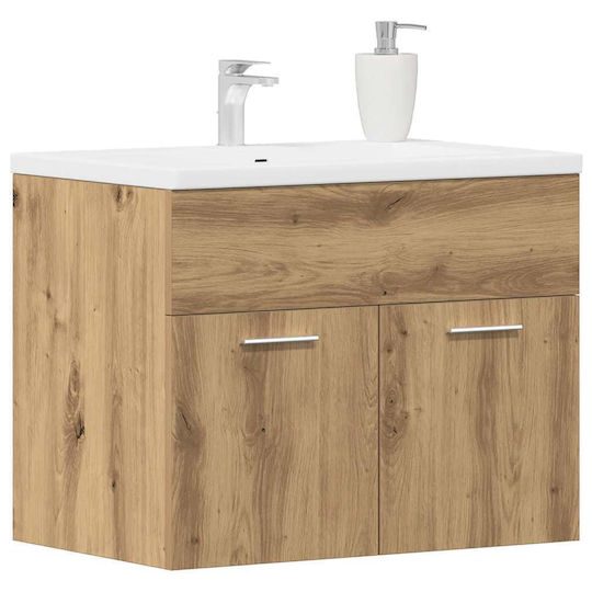 vidaXL Плот Без Мивка 60x38.5x46cm Артисан Дъб