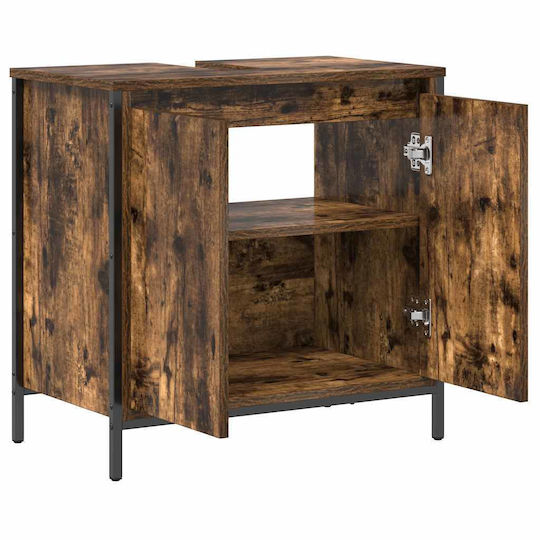 vidaXL Bathroom Vanity Unit Without Sink M60xD34.5xH60cm Smoked Oak