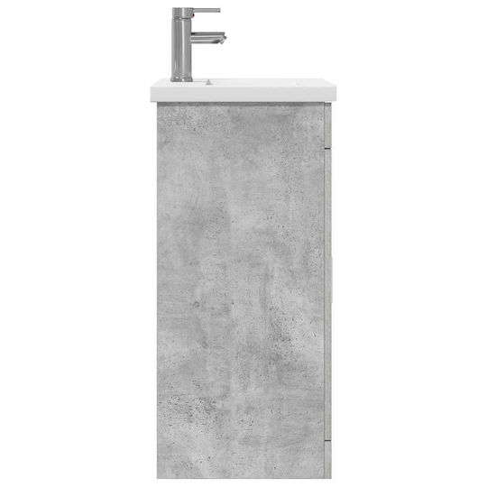 vidaXL Badezimmer Waschtisch-Einheit Ohne Waschbecken Mit Spiegel M42xB40xH84.5cm Graues