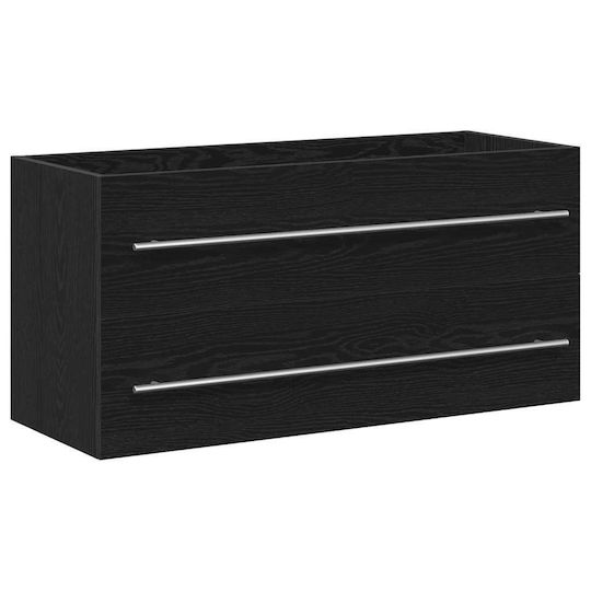 vidaXL Πάγκος χωρίς Νιπτήρα Μ100xΒ38.5xΥ48cm Black Oak