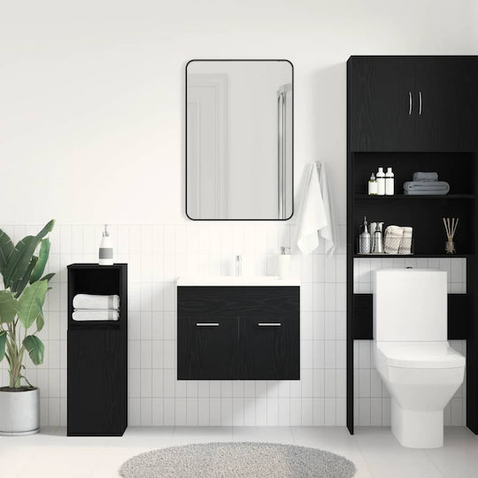 vidaXL Плот Без Мивка М60xД38.5xВ46см Черен Дъб