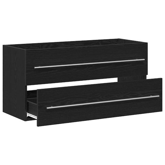 vidaXL Pangă Fără Lavoar M100xA38.5xÎ48cm Stejar Negru