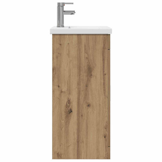 vidaXL Panglică Fără Lavoar cu Oglindă M42xA40xÎ84.5cm Maro