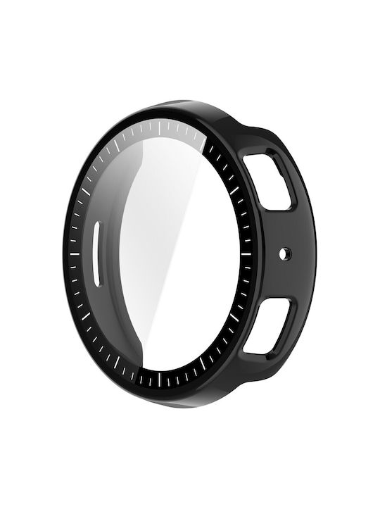 Techsuit Defense360 Pro Plastic Case with Tempered Glass in Black for Amazfit Active Max