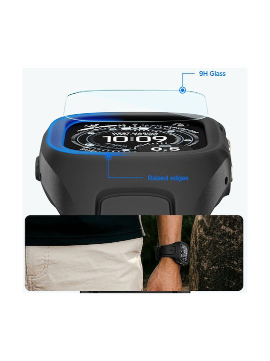 Spigen Spigen Liquid Air Pro & Tempered Glass Apple Watch Ultra 1 2 3 49 Mm Black
