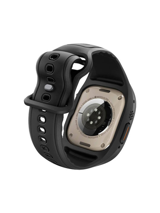 Spigen Spigen Liquid Air Pro & Tempered Glass Apple Watch Ultra 1 2 3 49 Mm Black
