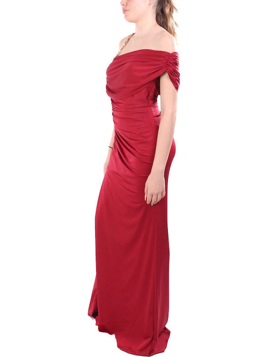 Maxi Evening Dress Burgundy