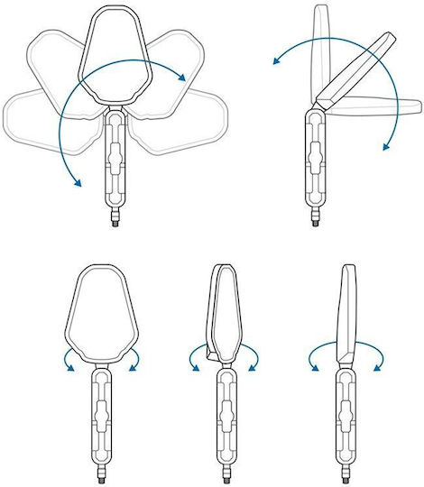 Oxford Πτυσσόμενοι Καθρέπτες Trail Mirror Kit Ox515