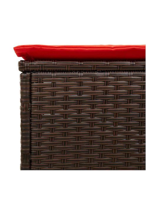 Garten- und Pool-Liegestuhl Rattan mit Kissen Braune 198x55x39cm