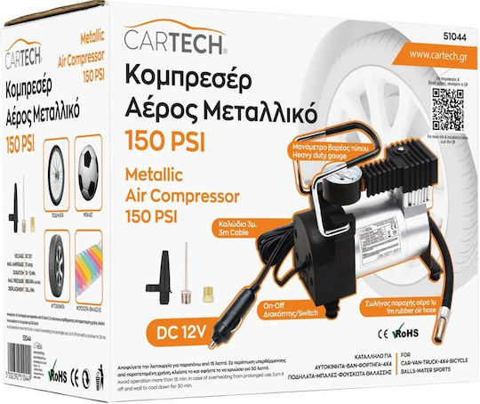 Cartech Тромба за автомобилни гуми 150PSI с кабел 12V